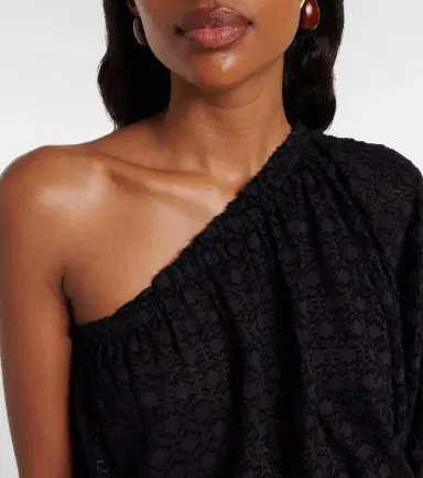 Eres Twist one-shoulder silk and cotton jacquard top | Thumbnail 4 Eres Twist one-shoulder silk and cotton jacquard top | Thumbnail 4