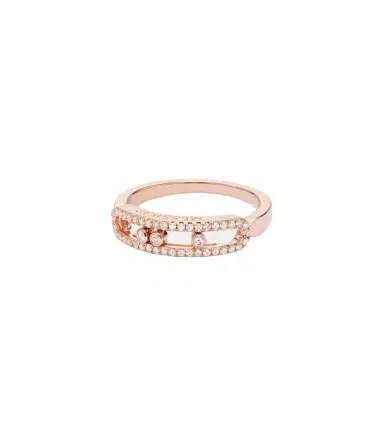 Messika Baby Move 18kt rose gold ring with diamonds | Thumbnail 1 Messika Baby Move 18kt rose gold ring with diamonds | Thumbnail 1