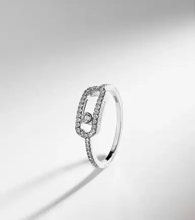 Messika Move Uno 18kt white gold ring with diamonds | Thumbnail 5 Messika Move Uno 18kt white gold ring with diamonds | Thumbnail 5