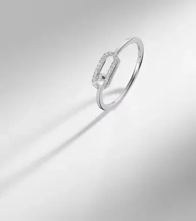 Messika Move Uno 18kt white gold ring with diamonds | Thumbnail 5 Messika Move Uno 18kt white gold ring with diamonds | Thumbnail 5