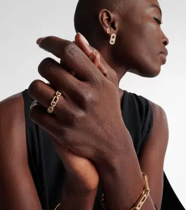 Messika Move Link 18kt gold ring with diamonds | Thumbnail 2 Messika Move Link 18kt gold ring with diamonds | Thumbnail 2
