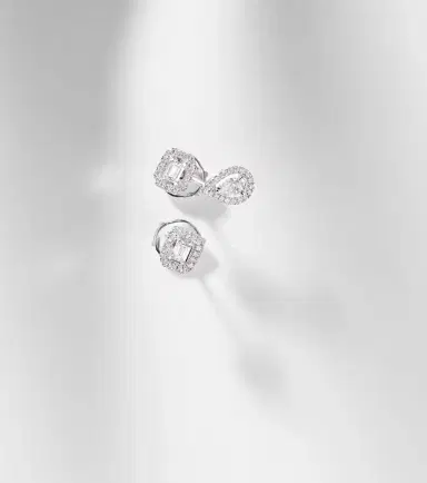 Messika My Twin 1+2 18kt white gold earrings with diamonds | Thumbnail 5 Messika My Twin 1+2 18kt white gold earrings with diamonds | Thumbnail 5