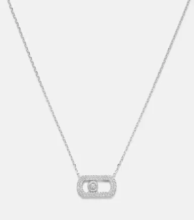 Messika So Move 18kt white gold chain necklace with diamonds | Thumbnail 2 Messika So Move 18kt white gold chain necklace with diamonds | Thumbnail 2