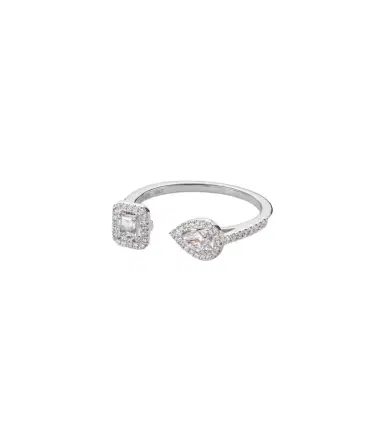 Messika My Twin 18kt white gold ring with diamonds | Thumbnail 1 Messika My Twin 18kt white gold ring with diamonds | Thumbnail 1