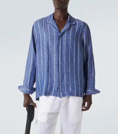 Orlebar Brown Sylvan striped linen shirt | Thumbnail 4 Orlebar Brown Sylvan striped linen shirt | Thumbnail 4