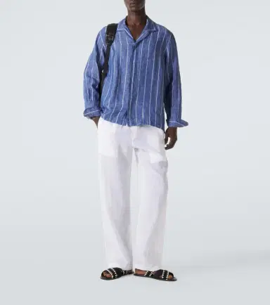 Orlebar Brown Sylvan striped linen shirt | Thumbnail 6 Orlebar Brown Sylvan striped linen shirt | Thumbnail 6