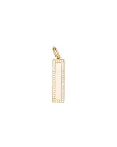Jennifer Fisher Luxe Narrow Classic Dog Tag in 18K Yellow Gold | Thumbnail 1 Jennifer Fisher Luxe Narrow Classic Dog Tag in 18K Yellow Gold | Thumbnail 1