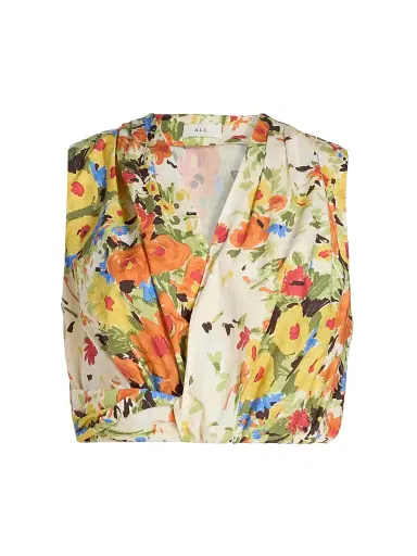 A.L.C. Women's Brooklyn Floral Cotton Crop Top | Thumbnail 1 A.L.C. Women's Brooklyn Floral Cotton Crop Top | Thumbnail 1