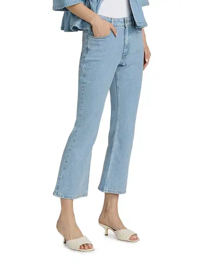 Cinq à Sept Women's Stevie Crop Kick Flare Jeans - Mist - Size 16 | Thumbnail 4 Cinq à Sept Women's Stevie Crop Kick Flare Jeans - Mist - Size 16 | Thumbnail 4