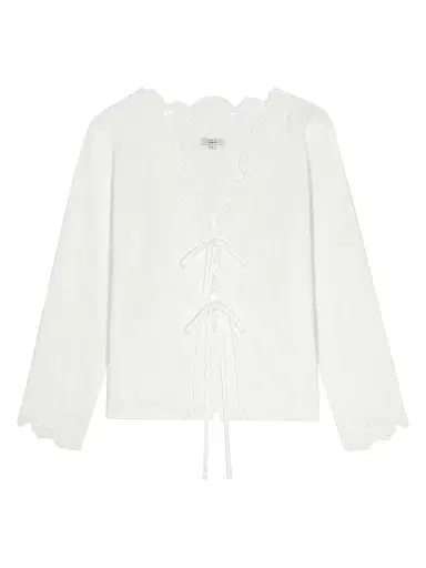 RAILS Women's Fleur Embroidered Linen Blouse - White | Thumbnail 1 RAILS Women's Fleur Embroidered Linen Blouse - White | Thumbnail 1