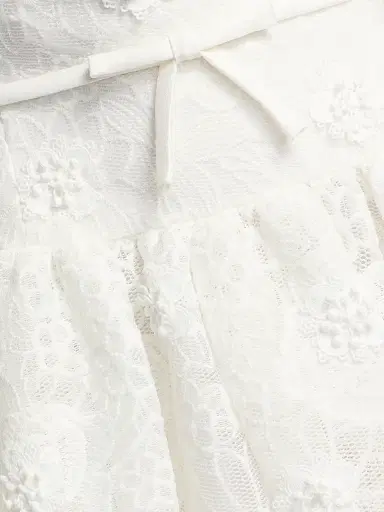 BADGLEY MISCHKA Women's Floral Lace Bow Cocktail Dress - Light Ivory - Size 16 | Thumbnail 7 BADGLEY MISCHKA Women's Floral Lace Bow Cocktail Dress - Light Ivory - Size 16 | Thumbnail 7
