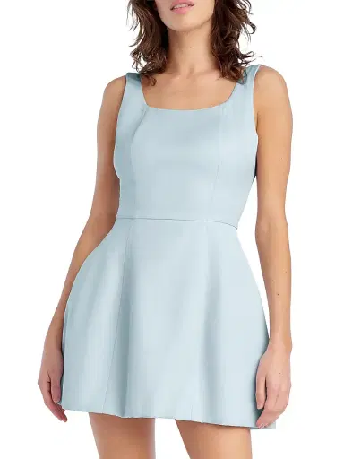 Favorite Daughter Women's Morgan Fit-&-Flare Minidress - Sky Blue - Size 8 | Thumbnail 3 Favorite Daughter Women's Morgan Fit-&-Flare Minidress - Sky Blue - Size 8 | Thumbnail 3