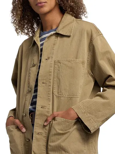 Nili Lotan Women's Franklin Cotton Button-Front Jacket - French Khaki | Thumbnail 6 Nili Lotan Women's Franklin Cotton Button-Front Jacket - French Khaki | Thumbnail 6