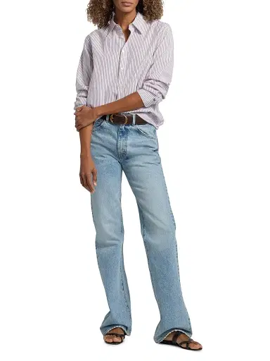 Nili Lotan Women's Raphael Striped Classic Button-Front Shirt | Thumbnail 2 Nili Lotan Women's Raphael Striped Classic Button-Front Shirt | Thumbnail 2