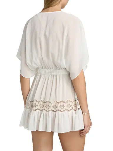Ramy Brook Women's Alisa Embroidered Lace Cover-Up Dress - White | Thumbnail 4 Ramy Brook Women's Alisa Embroidered Lace Cover-Up Dress - White | Thumbnail 4