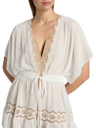 Ramy Brook Women's Alisa Embroidered Lace Cover-Up Dress - White | Thumbnail 5 Ramy Brook Women's Alisa Embroidered Lace Cover-Up Dress - White | Thumbnail 5