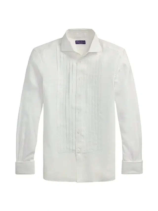 Men's French Cuff Linen Tuxedo Shirt - White Men's French Cuff Linen Tuxedo Shirt - White