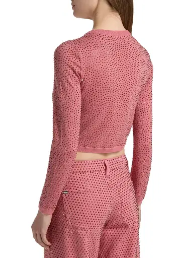 Alice + Olivia Women's Carson Embellished Cardigan - Deep Rose Gold - Size Large | Thumbnail 5 Alice + Olivia Women's Carson Embellished Cardigan - Deep Rose Gold - Size Large | Thumbnail 5