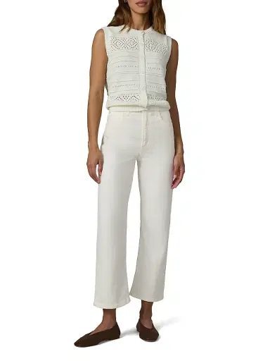 Joe's Jeans Women's The Faye Linen-Cotton Sweater Vest - Ecru | Thumbnail 2 Joe's Jeans Women's The Faye Linen-Cotton Sweater Vest - Ecru | Thumbnail 2