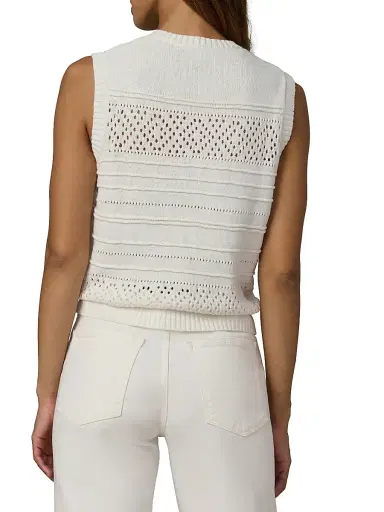 Joe's Jeans Women's The Faye Linen-Cotton Sweater Vest - Ecru | Thumbnail 5 Joe's Jeans Women's The Faye Linen-Cotton Sweater Vest - Ecru | Thumbnail 5