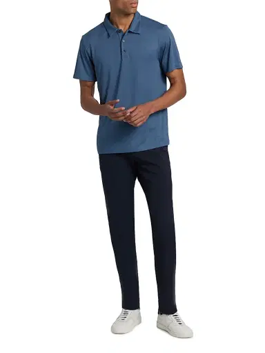 Theory Men's Bron Stretch Jersey Polo Shirt - Bering - Size XL | Thumbnail 2 Theory Men's Bron Stretch Jersey Polo Shirt - Bering - Size XL | Thumbnail 2