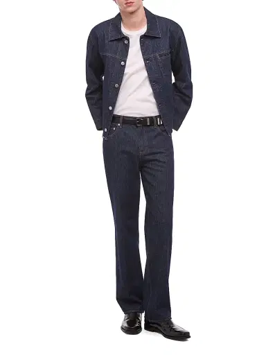 Helmut Lang Men's Brooklyn Cotton Crop Trucker Jacket - Rinsed Indigo - Size XL | Thumbnail 2 Helmut Lang Men's Brooklyn Cotton Crop Trucker Jacket - Rinsed Indigo - Size XL | Thumbnail 2