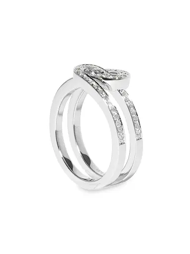Dinh Van Women's Maillon 18K White Gold & 0.40 TCW Diamond Ring - White Gold | Thumbnail 3 Dinh Van Women's Maillon 18K White Gold & 0.40 TCW Diamond Ring - White Gold | Thumbnail 3