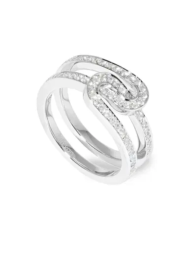 Dinh Van Women's Maillon 18K White Gold & 0.40 TCW Diamond Ring - White Gold | Thumbnail 1 Dinh Van Women's Maillon 18K White Gold & 0.40 TCW Diamond Ring - White Gold | Thumbnail 1
