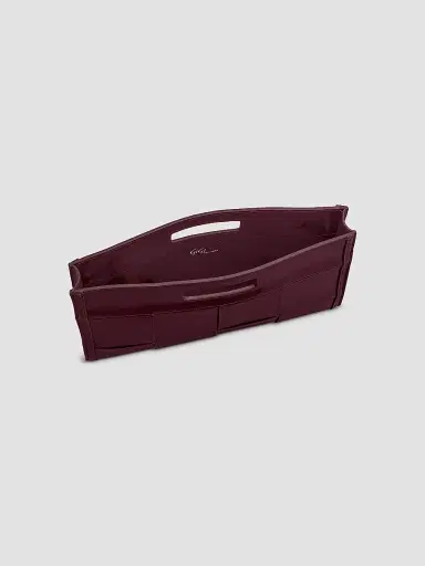 GiGi New York Women's Remy Woven Leather Clutch - Bordeaux | Thumbnail 2 GiGi New York Women's Remy Woven Leather Clutch - Bordeaux | Thumbnail 2