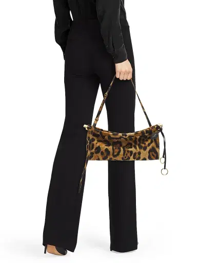 ALAIA Women's Click Leopard Shoulder Bag - Noir Caramel | Thumbnail 2 ALAIA Women's Click Leopard Shoulder Bag - Noir Caramel | Thumbnail 2