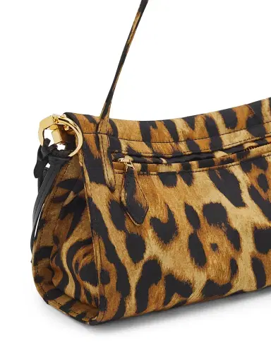 ALAIA Women's Click Leopard Shoulder Bag - Noir Caramel | Thumbnail 5 ALAIA Women's Click Leopard Shoulder Bag - Noir Caramel | Thumbnail 5