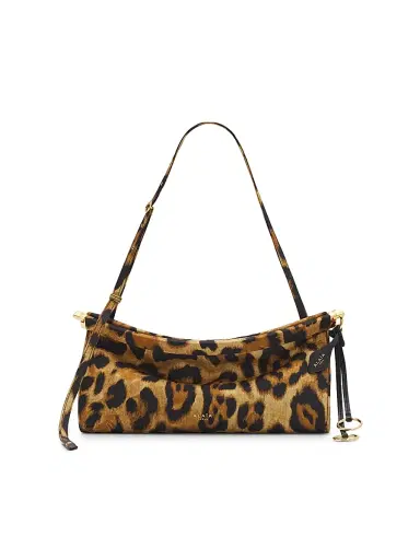 ALAIA Women's Click Leopard Shoulder Bag - Noir Caramel | Thumbnail 1 ALAIA Women's Click Leopard Shoulder Bag - Noir Caramel | Thumbnail 1