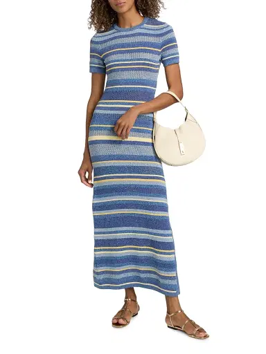 Ba&sh Women's Tonnie Striped Cotton Maxi Dress - Size Large | Thumbnail 3 Ba&sh Women's Tonnie Striped Cotton Maxi Dress - Size Large | Thumbnail 3