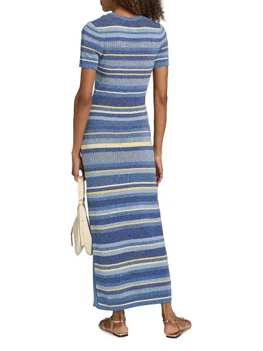 Ba&sh Women's Tonnie Striped Cotton Maxi Dress - Size Large | Thumbnail 5 Ba&sh Women's Tonnie Striped Cotton Maxi Dress - Size Large | Thumbnail 5
