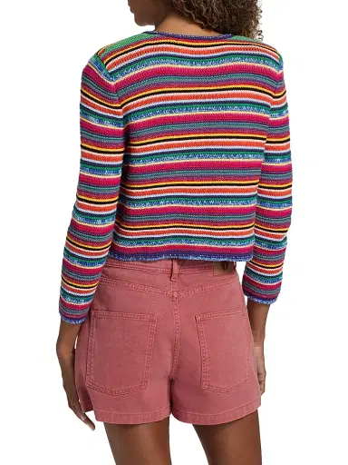Ba&sh Women's Fanny Striped Cardigan - Size Large | Thumbnail 5 Ba&sh Women's Fanny Striped Cardigan - Size Large | Thumbnail 5