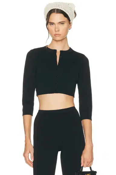 SKIMS Refined Knit Crop Cardigan | Thumbnail 1 SKIMS Refined Knit Crop Cardigan | Thumbnail 1