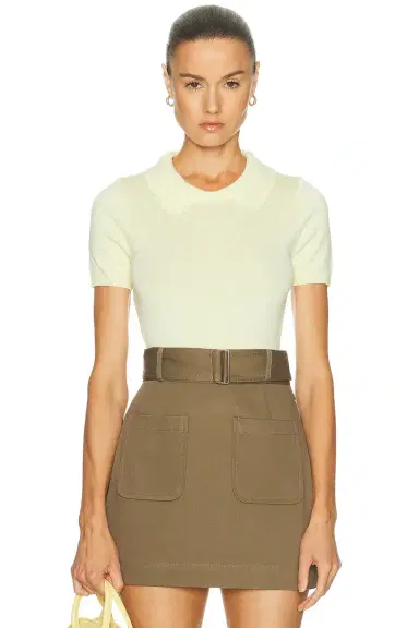 Matthew Bruch Knit Collared Tee | Thumbnail 1 Matthew Bruch Knit Collared Tee | Thumbnail 1
