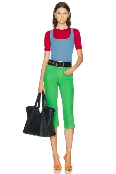 Versace Short Sleeve Rib Top | Thumbnail 4 Versace Short Sleeve Rib Top | Thumbnail 4