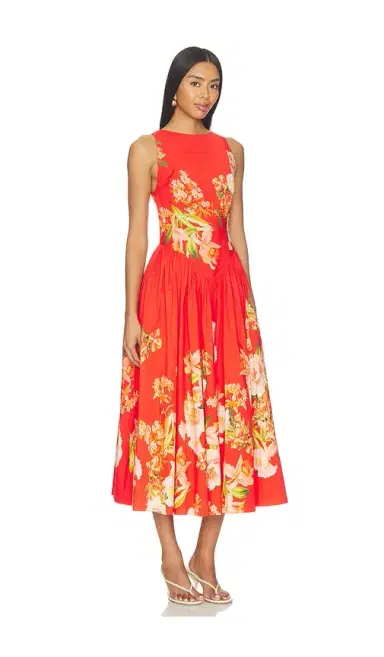 Hemant & Nandita Boat Neck Midi Dress | Thumbnail 2 Hemant & Nandita Boat Neck Midi Dress | Thumbnail 2