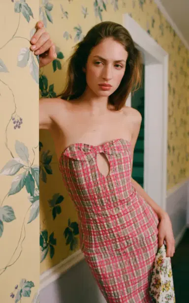 BERNADETTE Exclusive Charlotte Checked Seersucker Dress | Thumbnail 2 BERNADETTE Exclusive Charlotte Checked Seersucker Dress | Thumbnail 2