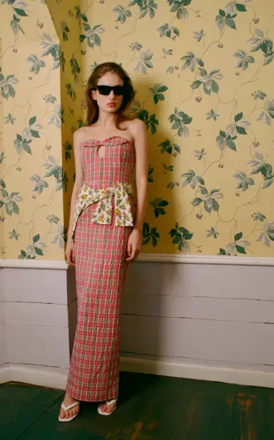 BERNADETTE Exclusive Charlotte Checked Seersucker Dress | Thumbnail 3 BERNADETTE Exclusive Charlotte Checked Seersucker Dress | Thumbnail 3
