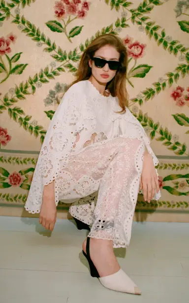 Sea Gardener Embroidered Cotton Pants | Thumbnail 2 Sea Gardener Embroidered Cotton Pants | Thumbnail 2