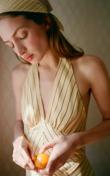 STAUD Louise Striped Silk Midi Dress | Thumbnail 3 STAUD Louise Striped Silk Midi Dress | Thumbnail 3