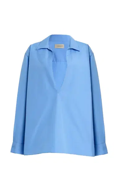 Comme Si Deep V-Neck Cotton-Poplin Shirt | Thumbnail 2 Comme Si Deep V-Neck Cotton-Poplin Shirt | Thumbnail 2