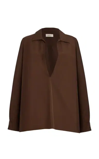 Comme Si Deep V-Neck Cotton-Poplin Shirt | Thumbnail 3 Comme Si Deep V-Neck Cotton-Poplin Shirt | Thumbnail 3