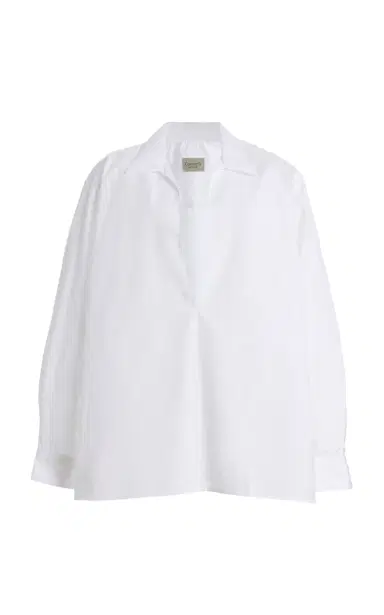 Comme Si Deep V-Neck Cotton-Poplin Shirt | Thumbnail 1 Comme Si Deep V-Neck Cotton-Poplin Shirt | Thumbnail 1