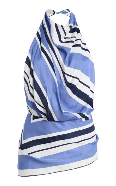 Brandon Maxwell Exclusive Striped Twill Scarf Top | Thumbnail 6 Brandon Maxwell Exclusive Striped Twill Scarf Top | Thumbnail 6