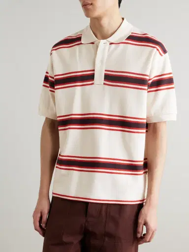 NN07 Valentin 30047 Striped Organic Cotton-Piqué Polo Shirt - Men | Thumbnail 3 NN07 Valentin 30047 Striped Organic Cotton-Piqué Polo Shirt - Men | Thumbnail 3