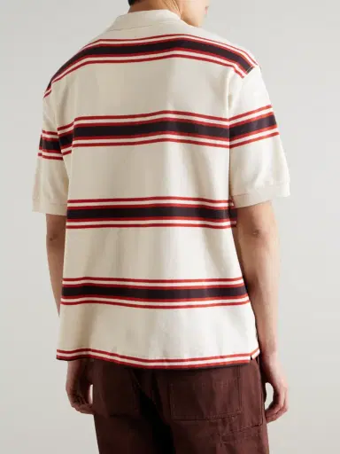 NN07 Valentin 30047 Striped Organic Cotton-Piqué Polo Shirt - Men | Thumbnail 4 NN07 Valentin 30047 Striped Organic Cotton-Piqué Polo Shirt - Men | Thumbnail 4