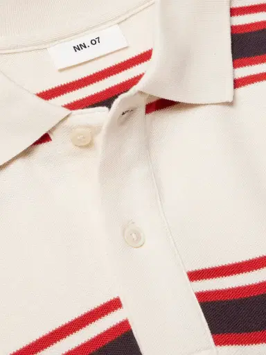 NN07 Valentin 30047 Striped Organic Cotton-Piqué Polo Shirt - Men | Thumbnail 5 NN07 Valentin 30047 Striped Organic Cotton-Piqué Polo Shirt - Men | Thumbnail 5